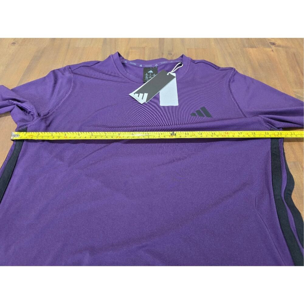 Adidas Womans Essentials 3-Stripes Long Sleeve Training Shirt/Feel Cozy Shorts - Picture 5 of 11